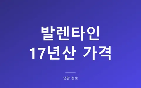 발렌타인 17년산 가격 2026, 면세점 9만원대와 코스트코 비교