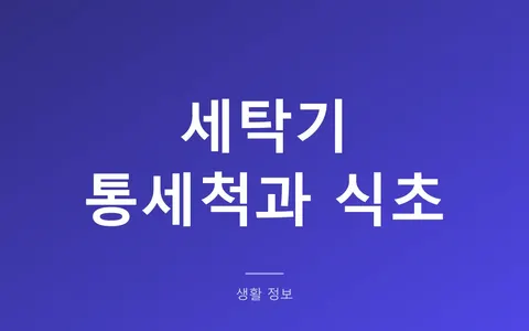 세탁기 통세척, 식초 넣어도 될까? (제조사가 산성 세척제를 막는 이유)