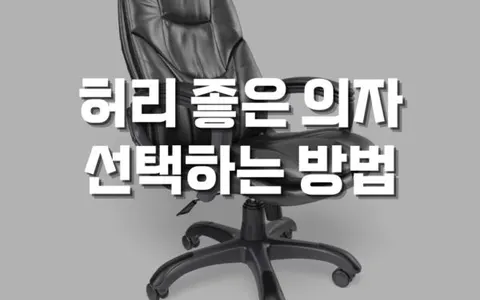 허리 건강에 좋은 의자 추천, 선택 기준과 가격대별 정리