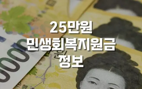 이재명 정부 전국민 민생회복지원금 25만원 소비쿠폰 신청 자격 및 조건