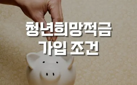 청년희망적금 가입 조건 및 청년도약계좌 완벽 비교