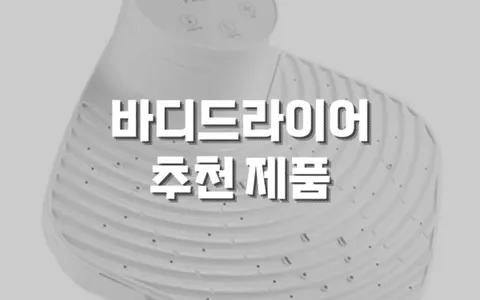 바디드라이어 추천 TOP5, 파세코·섬세이·오즈윈드 비교