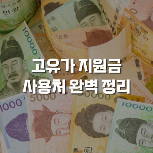 고유가 지원금 사용처