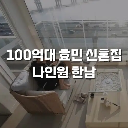 효민 신혼집 나인원 한남