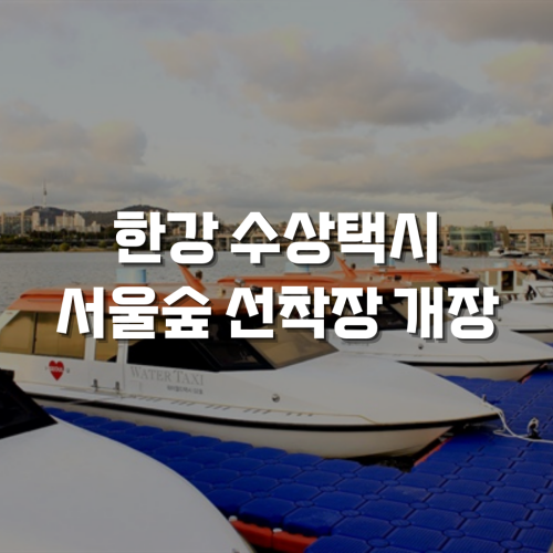 한강버스 서울숲 선착장 개장